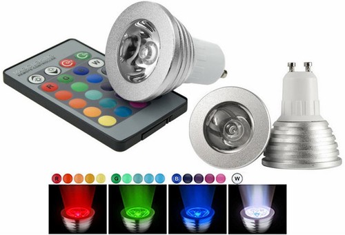 Faretto rgb base gu10 led - base,