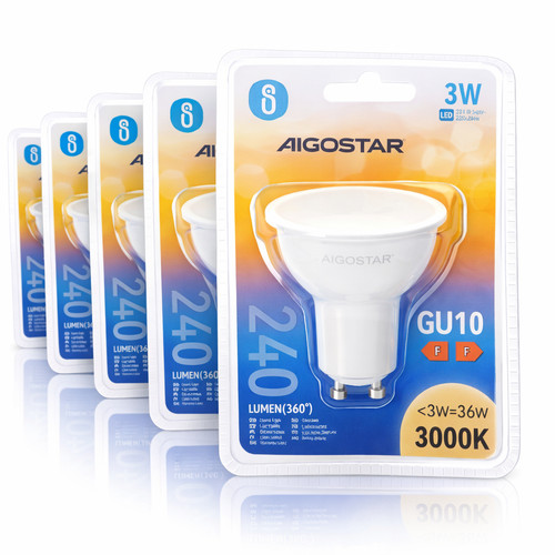 Aigostar faretto led gu10 - led, 3w