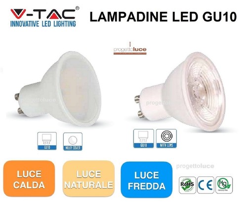 Lampadina led tac gu10 - v-tac, mr16